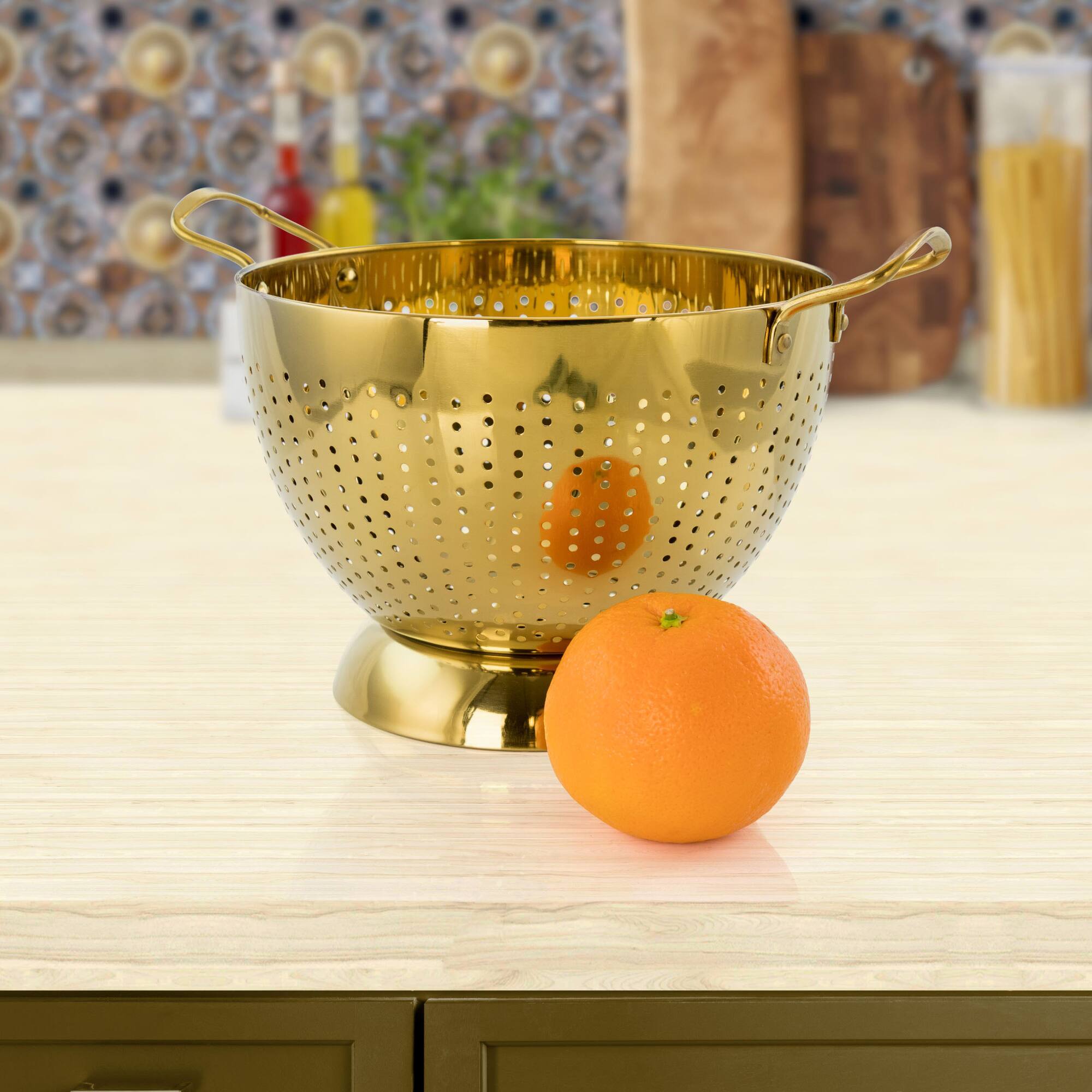 Gibson Home Gold 5-Quart Colander